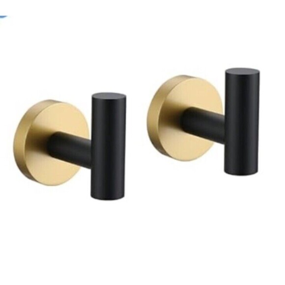 Heavy Duty Hooks Wall Mounting Stainless Steel Matte Black/Matte Gold Modern - Picture 1 of 3